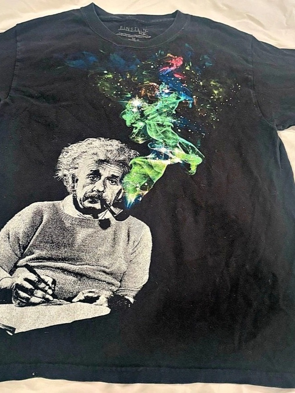 Einstein Albert Einstein graphic tee Men's Black Graphic Tee Size Medium